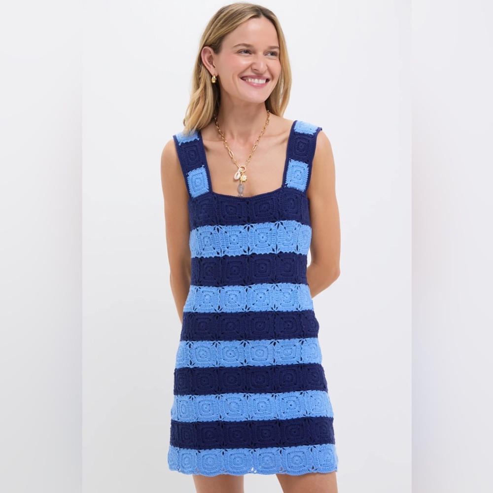 Tuckernuck Crochet Striped Mini Dress